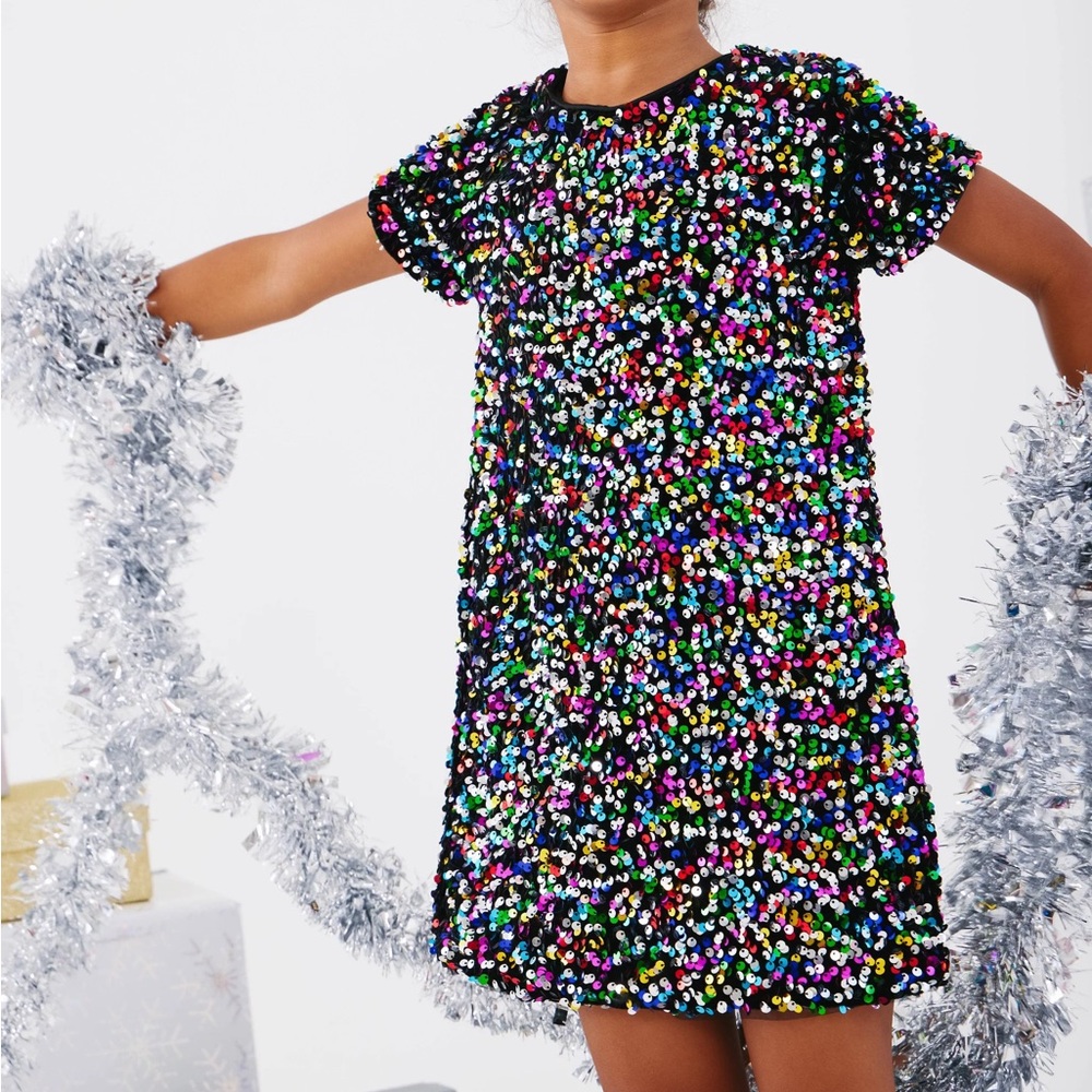 Lola + the Boys Shimmer Stardust Sequin Dress